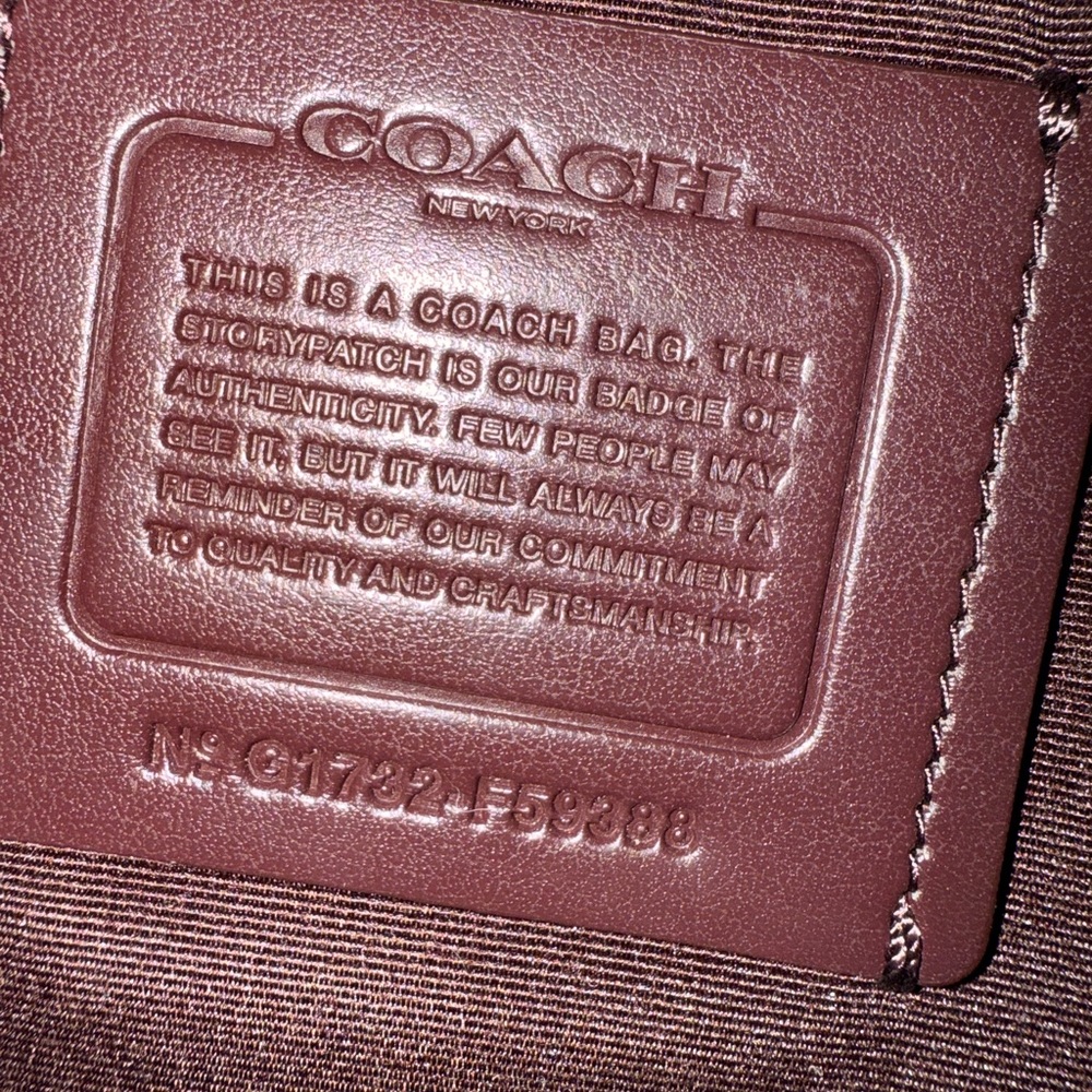 Coach Metallic Red Leather Tote - Picture 6 of 10